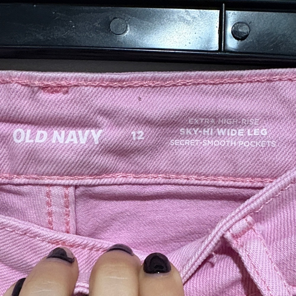 Old Navy Pink Women's Flare Jeans - Picture 3 of 3